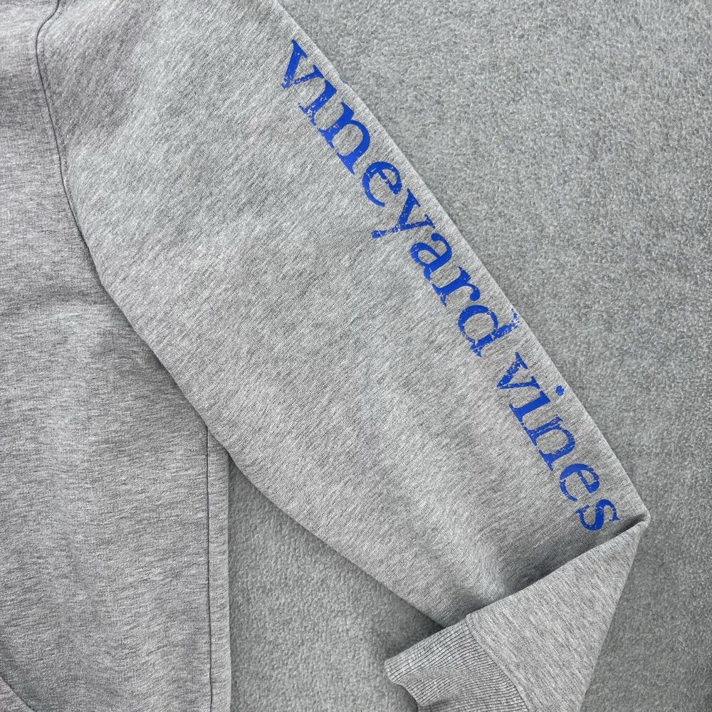 Vineyard Vines MICHIGAN Gray Full Zip-Up Mens Hooded Sweatshirt Size Large - Picture 3 of 9
